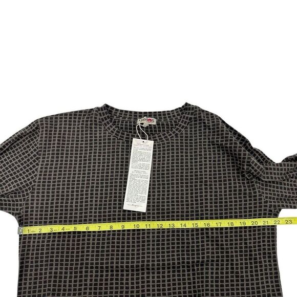 Ethos Paris Top Womens Large Pattern Organic Cotton Sustainable NWT #h - Picture 9 of 10